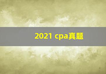 2021 cpa真题